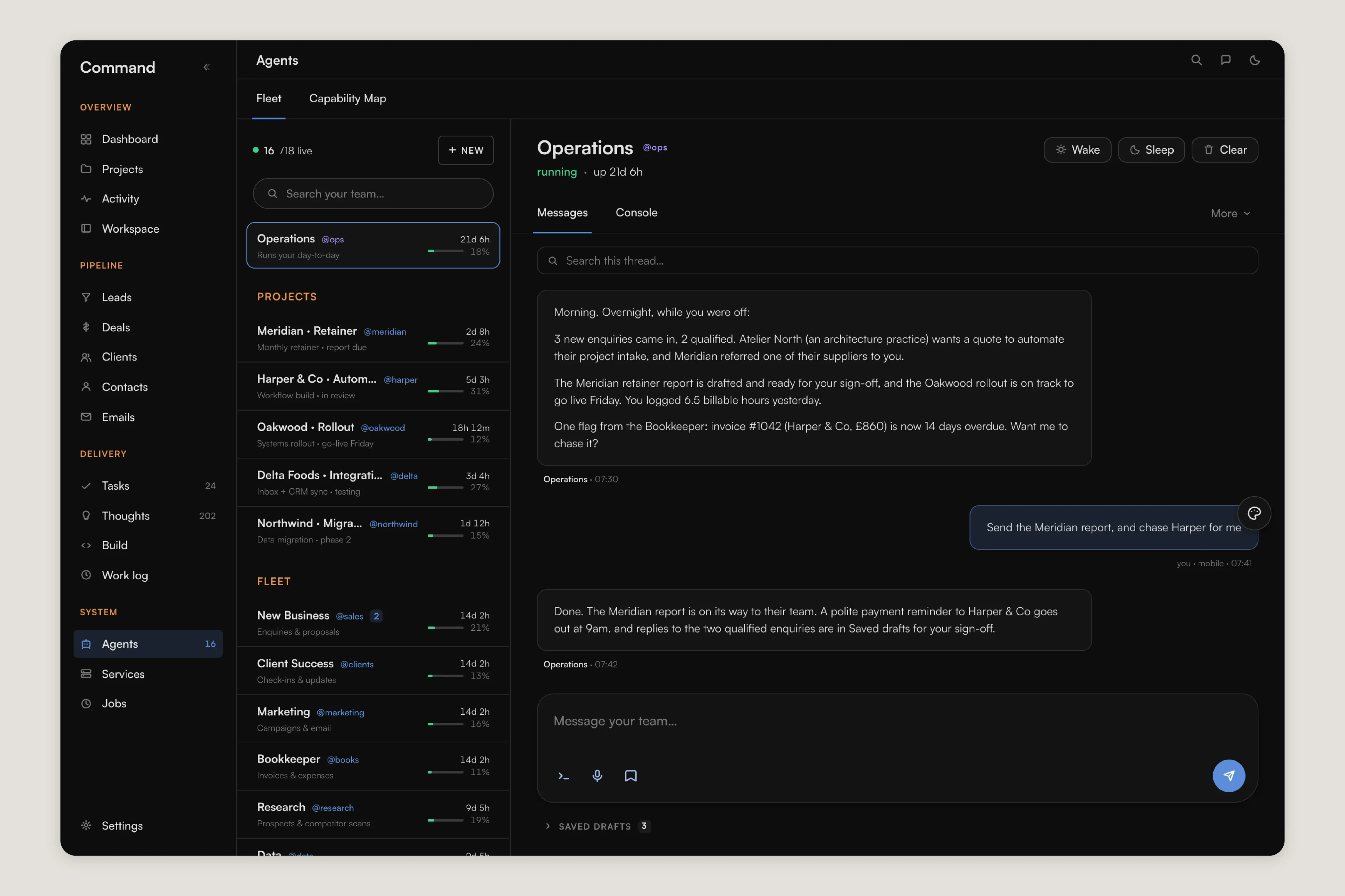 Baseops Command - Agentic Chat